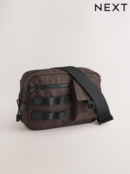 Brown Canvas Crossbody Bag (AK9170) | $39