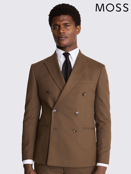 MOSS Brown Slim Fit Copper Flannel Jacket (AK9213) | AED868