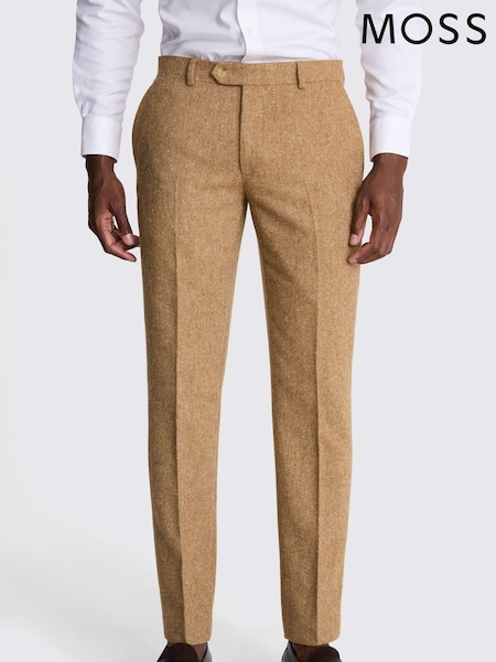 MOSS Yellow Slim Fit Tweed Trousers (AK9224) | R$ 890
