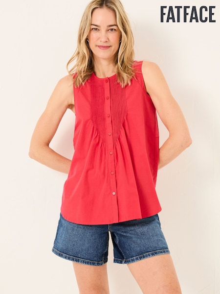 FatFace Lauren Rust Red Longline Top (AK9300) | €64