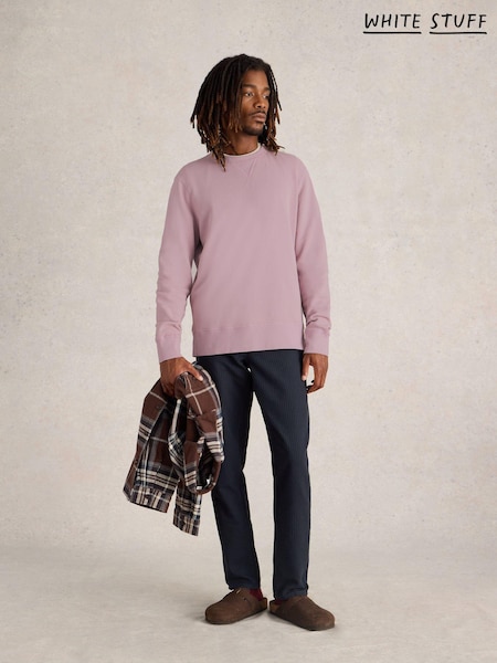 White Stuff Pink 100% Cotton Crew Neck Sweatshirt (AK9313) | €34