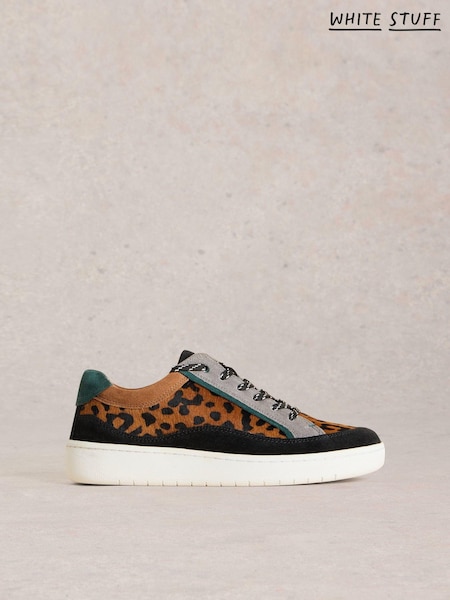 White Stuff Brown Della Leather Trainers (AK9350) | AED247