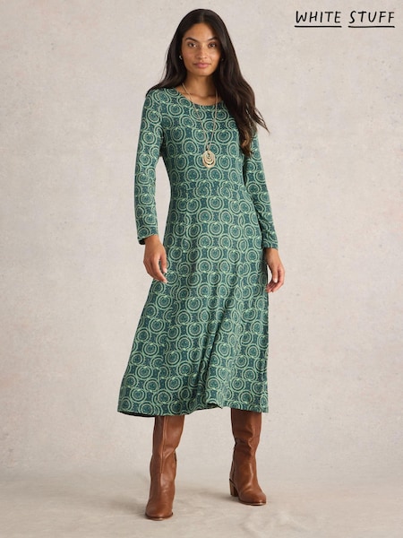 White Stuff Green Madeline Jersey Dress (AK9365) | €29