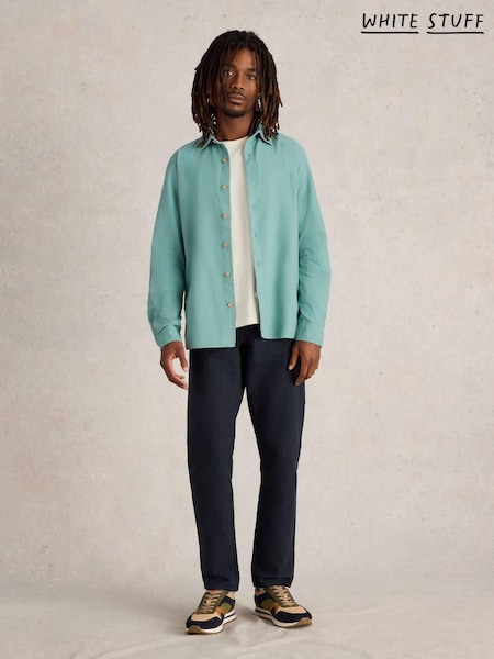 White Stuff Blue Bruton Oxford 100% Cotton Shirt (AK9366) | €39