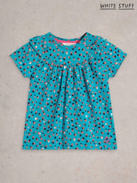 White Stuff Ditsy Heart Print 100% Cotton T-Shirt (AK9367) | ‏46 د.إ.‏