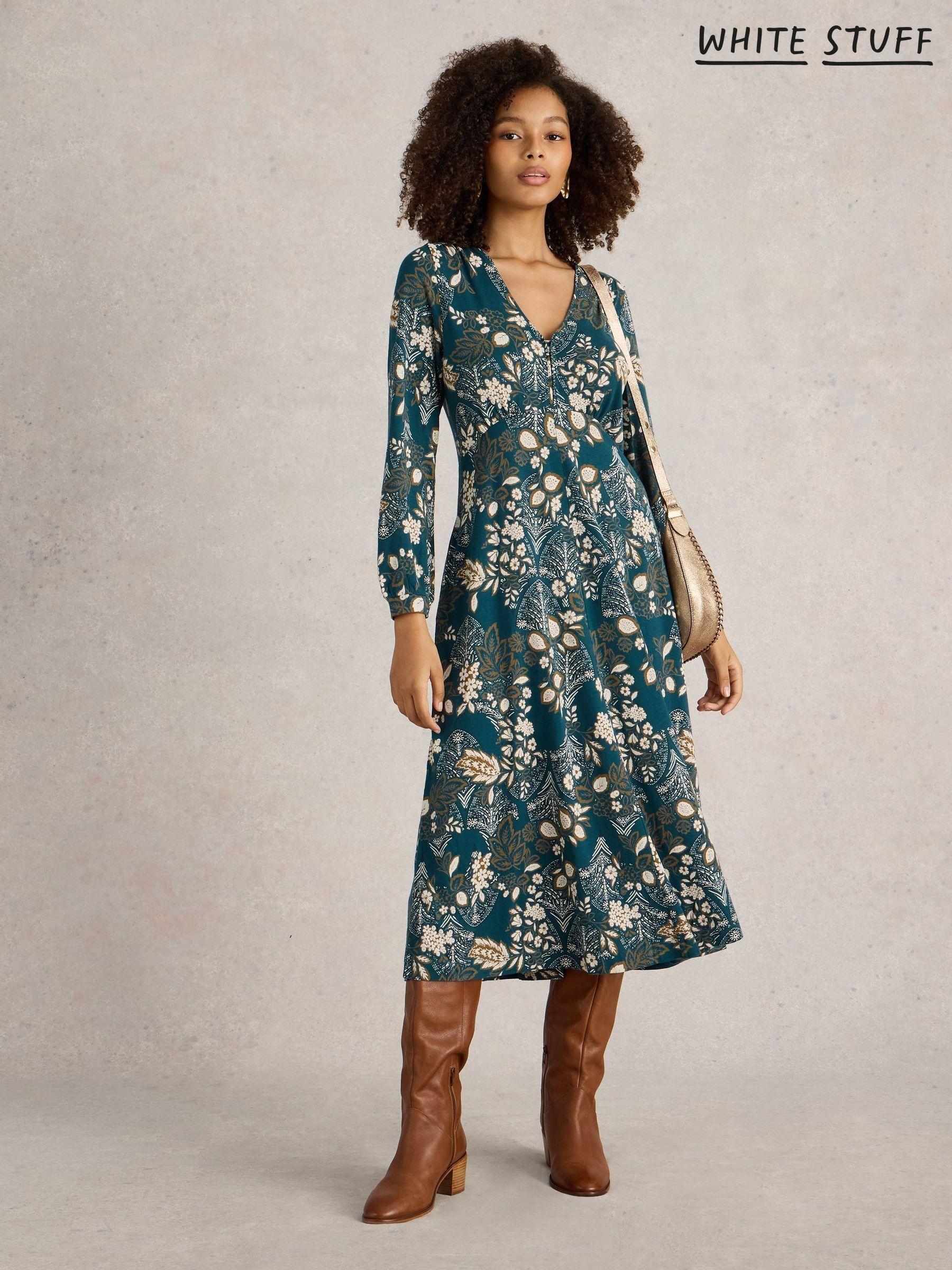 Women s White Stuff Green Casual Cotton Dresses Next Oman