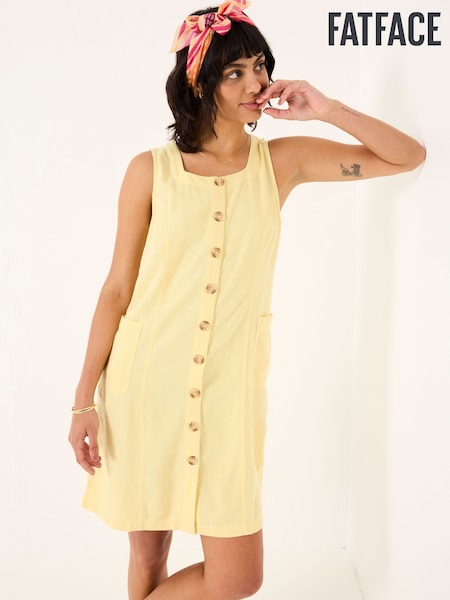 FatFace Button Linen Dress (AK9439) | €82