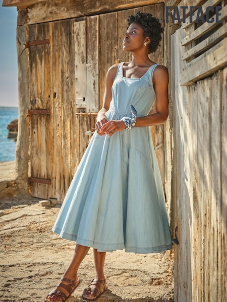 FatFace Maria Blue Denim Midi Dress (AK9452) | €95