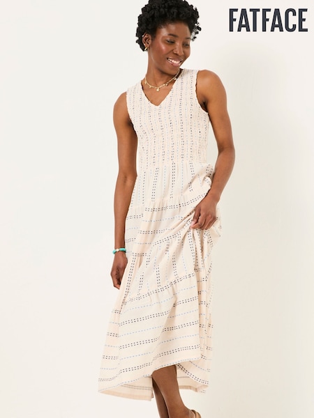 FatFace Ariana Multi Tiered Stripe 100% Cotton Dress (AK9462) | ₪347