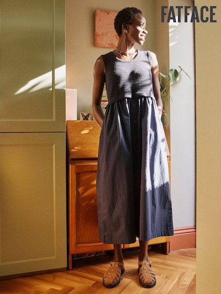 FatFace Navy Sal Midi Dress (AK9483) | €86