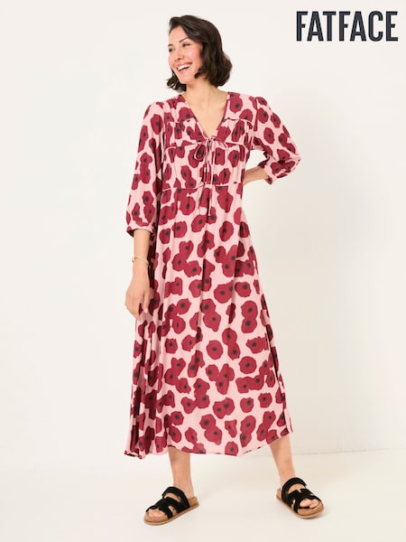 FatFace Pippin Multi Poppies Midi Dress (AK9502) | €99