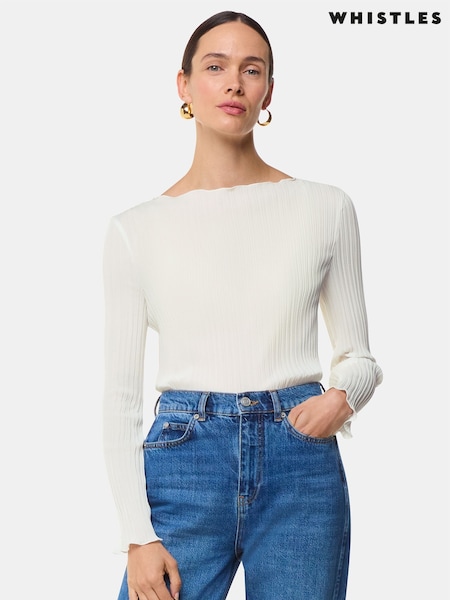 Whistles Elsa Plisse Top (AK9571) | 464 LEI