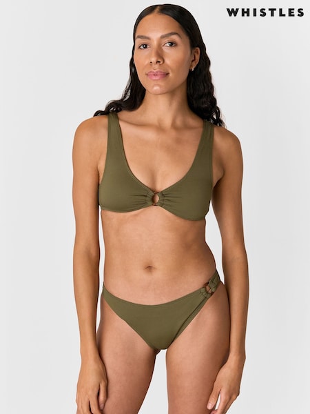 Whistles Green Ring Detail Bikini Top (AK9573) | €64