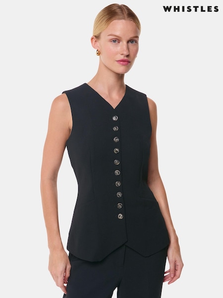 Whistles Cora Crepe Waistcoat (AK9575) | 568 LEI