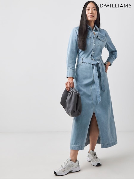 JD Williams Denim Blue Denim Maxi Shirt Dress (AK9607) | €38