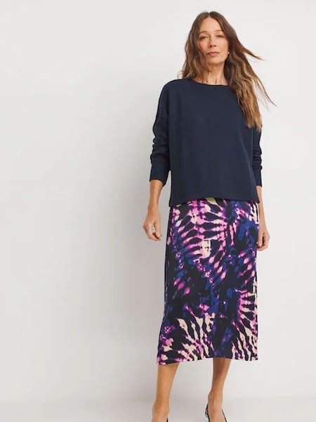 JD Williams Black 2 In 1 Printed Slip Dress With Jumper (AK9613) | €34