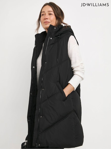 JD Williams Black Longline Gilet (AK9623) | €64