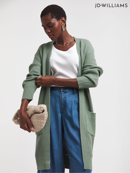 zelena - JD Williams Fisherman Rib Cardigan (AK9655) | € 37