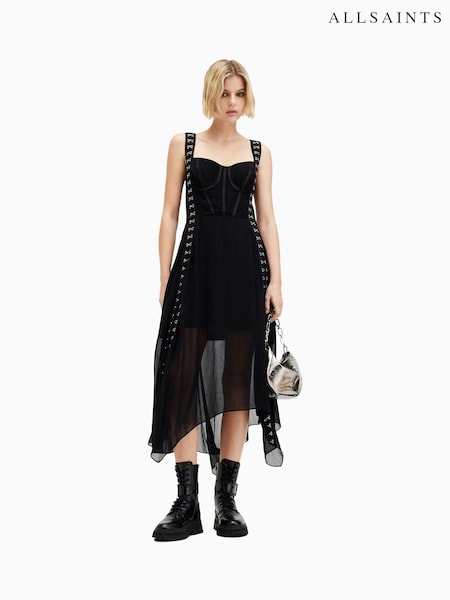 AllSaints Black Luna Dress (AK9742) | €330