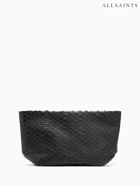 AllSaints Black Hex E/W Snake Pouch (AK9769) | 490 QAR