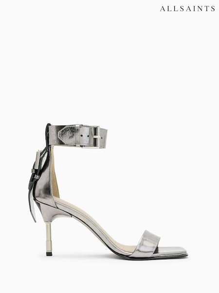 AllSaints Grey Noir Mid Sandals (AK9793) | AED667