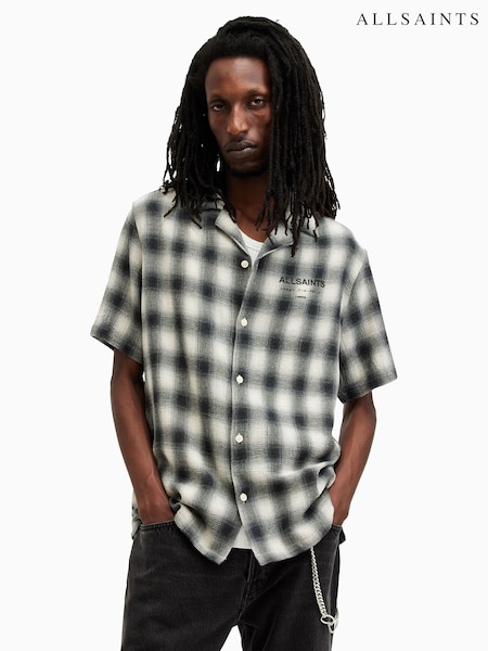 AllSaints White Underground Check Shirt (AK9834) | €170