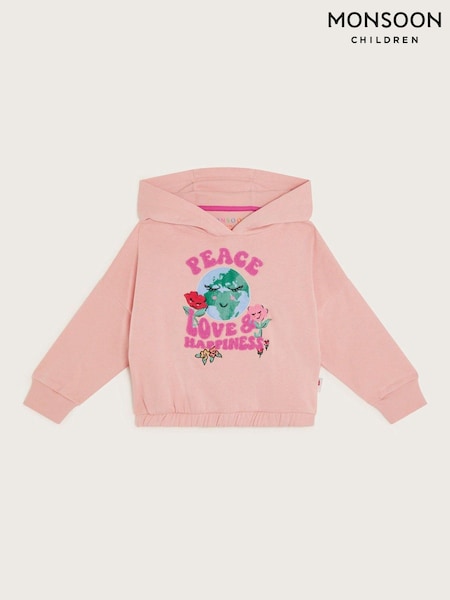 Monsoon 100% Cotton World Peace Cropped Hoodie (AK9919) | €13 - €16
