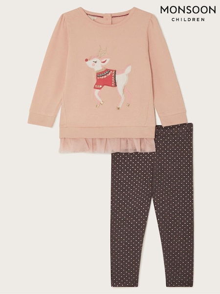 Monsoon Baby Reindeer Frill Jumper and Leggings Set (AK9924) | 125 LEI - 142 LEI