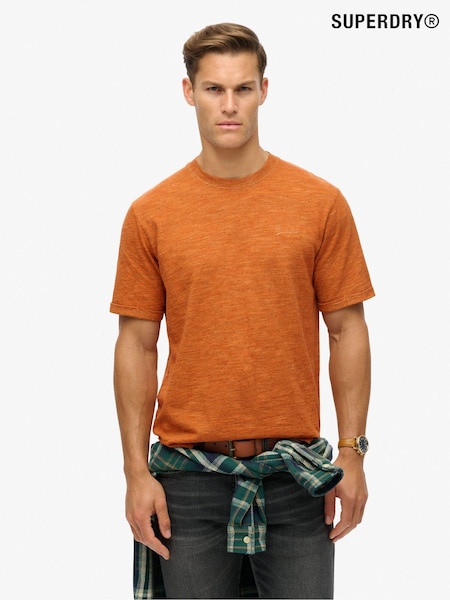 Superdry Orange Over Dyed Slub Marl T-Shirt (AL0097) | €46
