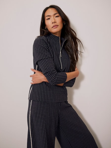Mint Velvet Pinstripe Zip Top (AL0116) | €109