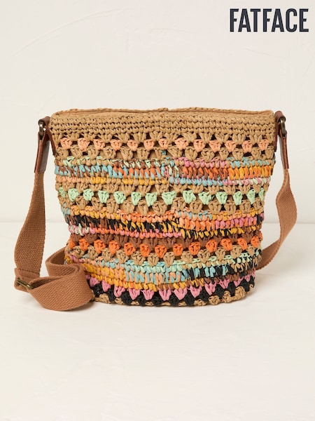 FatFace Multi Raffia Cross-Body Bag (AL0387) | €52