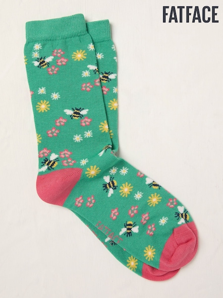 FatFace Green Floral Bee Socks (AL0407) | 451 UAH