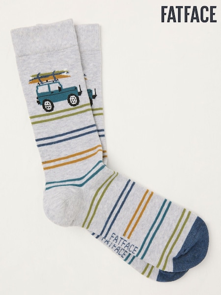 FatFace Grey Off Roader Socks (AL0412) | €11