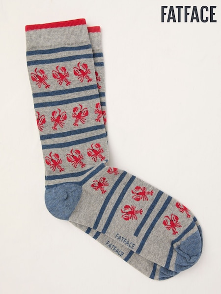 FatFace Grey Lobster Socks (AL0420) | €11