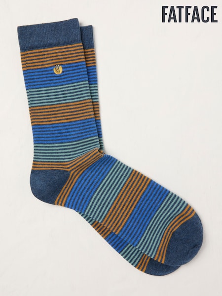 FatFace Blue Stripe Socks (AL0427) | €11