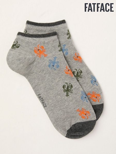 FatFace Grey Lobster Trainer Socks (AL0429) | €8