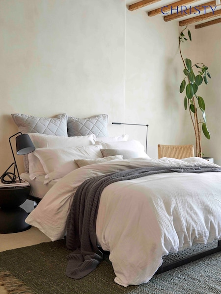Christy White Soft Relaxed Organic Cotton Duvet Set (AL0703) | €119 - €186