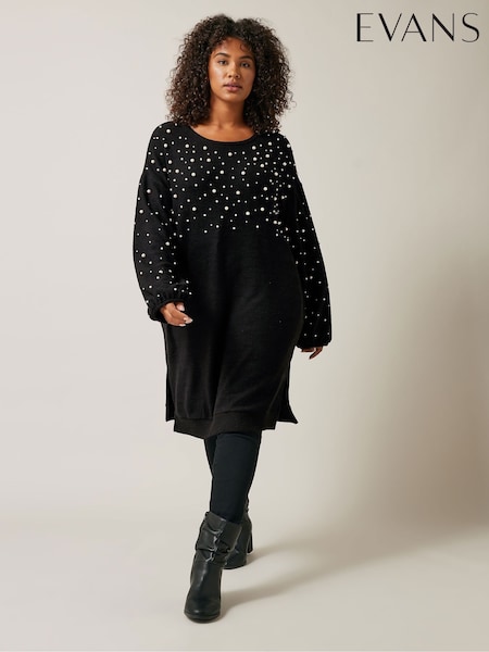 Musta - Evans Pearl Trim Dress (AL0757) | €79
