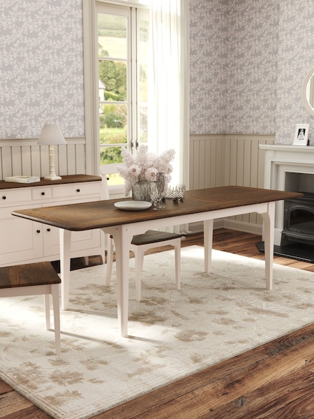 Laura Ashley Soft Truffle Dark Chestnut Hapton 6-8 Seater Extending Dining Table (AL0782) | €1,128