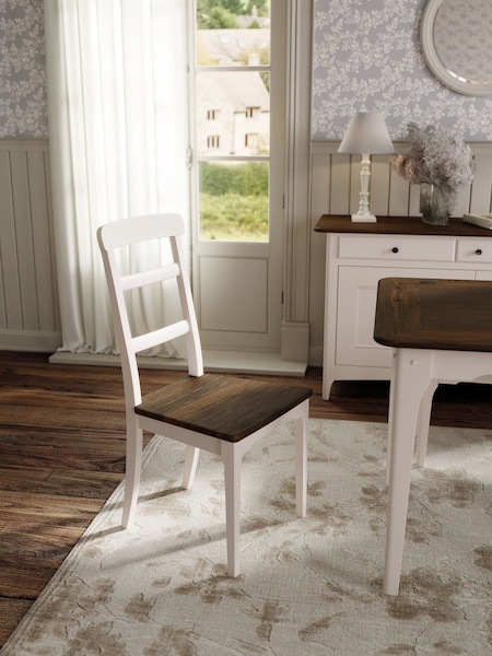 Laura Ashley Soft Truffle Dark Chestnut Hapton Pair Of Dining Chairs (AL0788) | €600