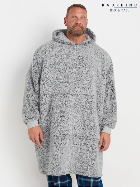 BadRhino Big & Tall Grey Snuggle Hoodie (AL0807) | AED175