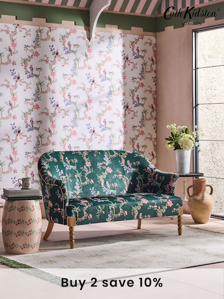 Cath Kidston Birds and Berries Bottle Green Rodeo Small 2 Seater Sofa (AL0820) | €882