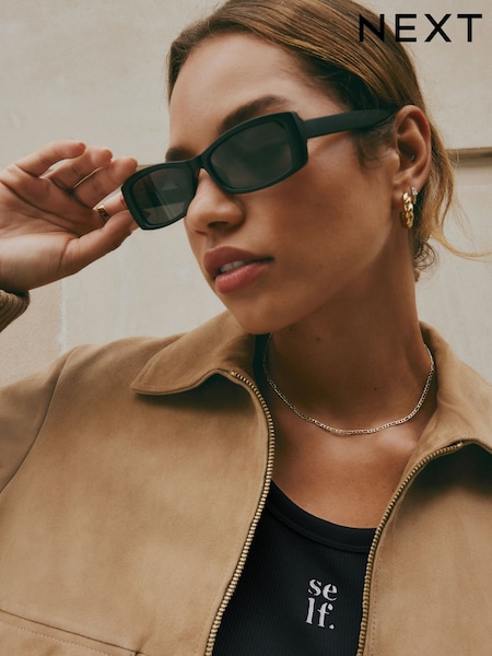 Черный - Slim Matte Sunglasses (AL1012) | €15