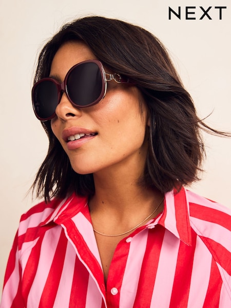 Kastanienrot - Panorama-Sonnenbrille (AL1014) | 22 €