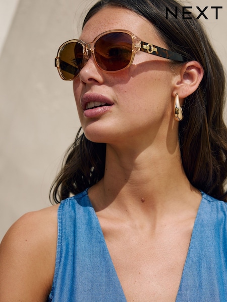Бежевый - Small Polarised Square Sunglasses (AL1019) | €12