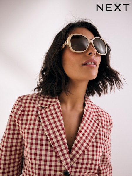 Cream Wrap Sunglasses (AL1025) | €18