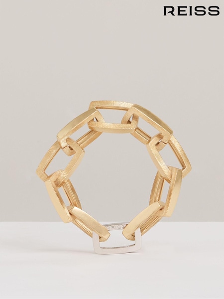 Reiss Gold Tone Gia Geometric Chain Bracelet (AL1151) | €134