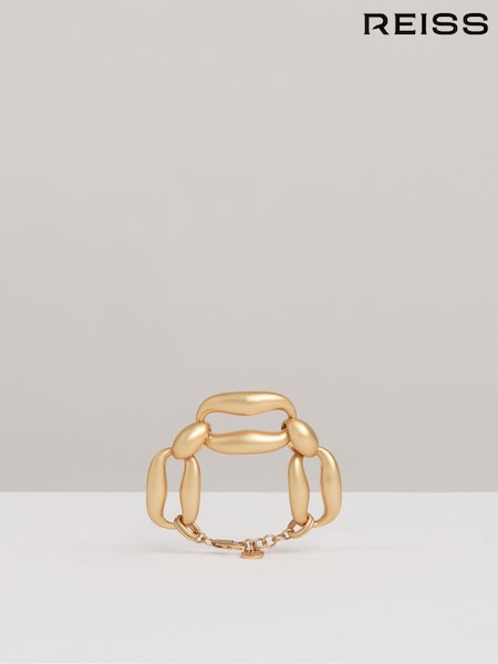 Reiss Gold Tone Lara Sculpted Link Bracelet (AL1153) | €119