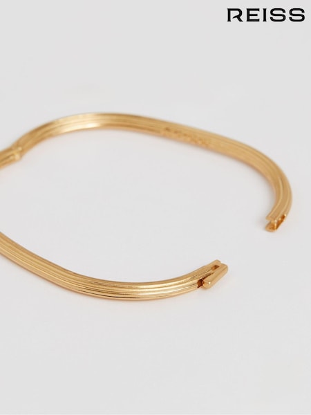 Reiss Gold Tone Claudia Contour Hinged Cuff (AL1169) | €88
