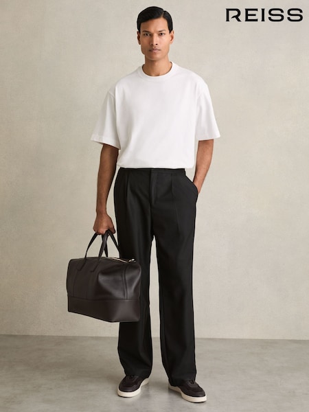 Reiss White Tate Cotton Garment-Dyed Oversized T-Shirt (AL1170) | €73